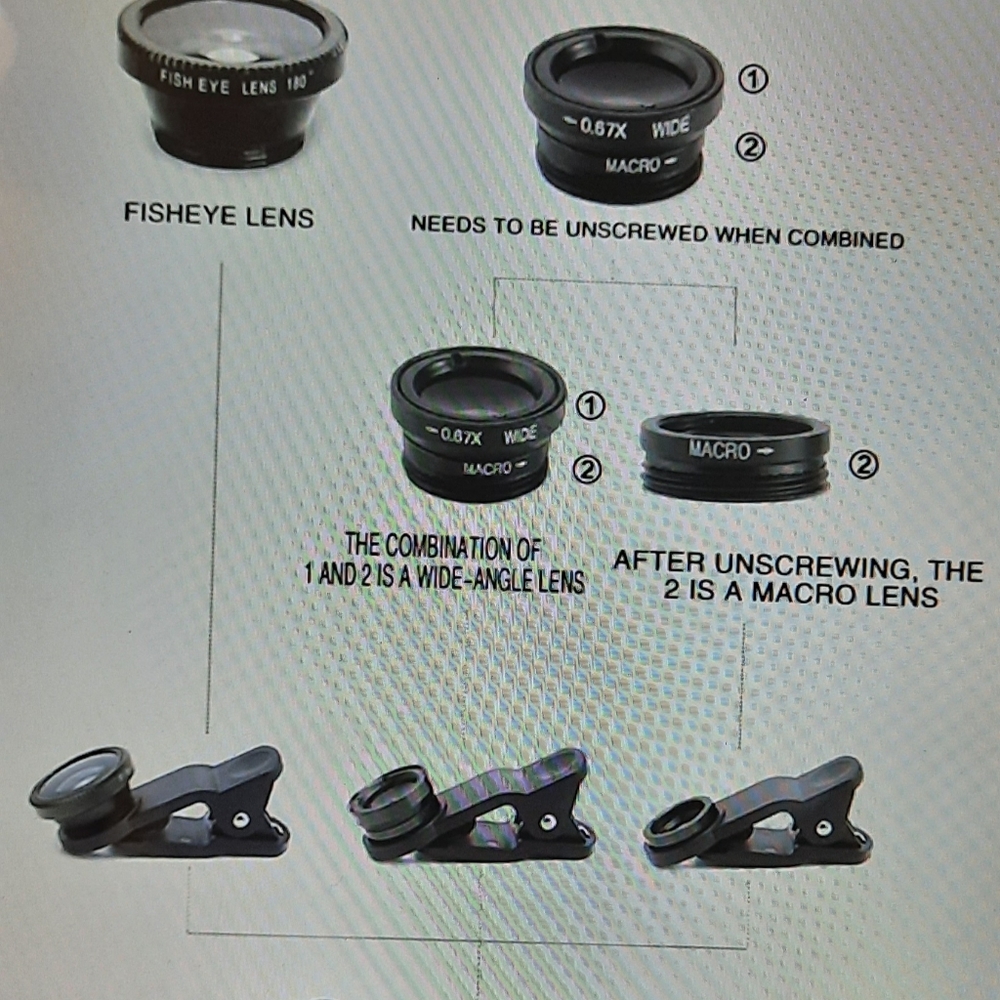 3 In 1 Phone Wide Angle Macro Fisheye Clip Lens - Picture 4 of 5